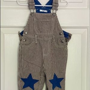 HTF Baby Boden Star Patch Overalls size 12-18 mo
